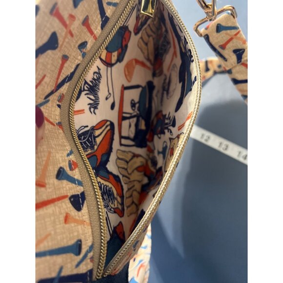 (2) Golf Denim & Canvas Tote Bags With Colorful Pattern - Picture 11 of 12